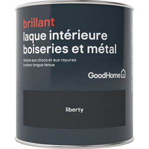 Peinture boiseries et métal intérieure Noir brillant Liberty 0.75 L