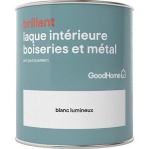 Peinture boiseries et métal intérieure Blanc Lumineux brillant 0.75 L
