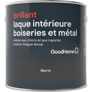 Peinture boiseries et métal intérieure Noir brillant Liberty 2.5 L