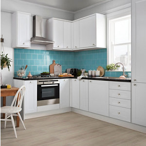 Carrelage mural "Glina" bleu pastel - l. 15 x L. 15 cm