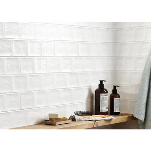 Carrelage mural "Vernisse" blanc - l. 10 x L. 10 cm