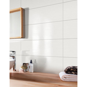 Décor mural "Plain" blanc cassé - l. 20 x L. 60 cm