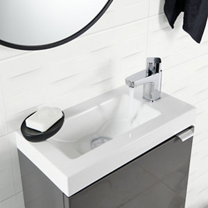 Décor mural "Brindisie" blanc - l. 20 x L. 60 cm