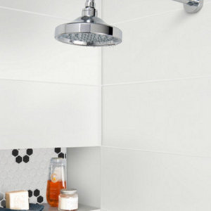 Carrelage mural "Plain" blanc mat - l. 20 x L. 60 cm