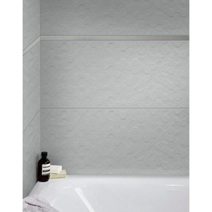 Listel "Azuro" argent - l. 2 x L. 90 cm