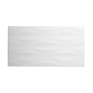 Décor mural "Perouso" blanc - l. 30 x L. 60 cm