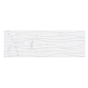 Décor mural "Elegance marble" blanc - l. 20 x L. 60 cm