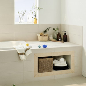 Carrelage mural "Chalky" gris - l. 20 x L. 60 cm