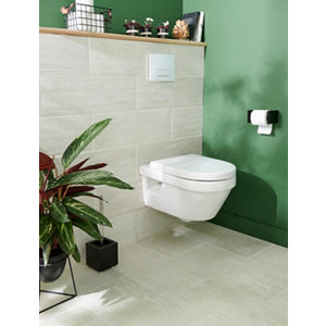 Carrelage mural "Soft travertin" ivoire mat - l. 20 x L. 60 cm