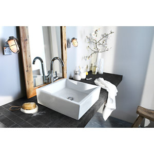 Mosaïque sol/mur pierre naturelle "Slate" gris anthracite muretto - l. 30,3 x L. 30,4 cm