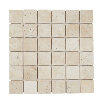 Mosaïque 30 5x30 5cm Travertino pierre naturelle - vue 2