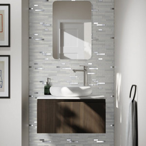 Mosaïque "Cagliari" blanc - l. 30 x L. 30 cm