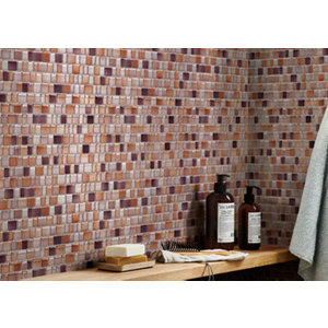 Mosaïque "Saphyr" mix marron - l. 30 x L. 31 cm