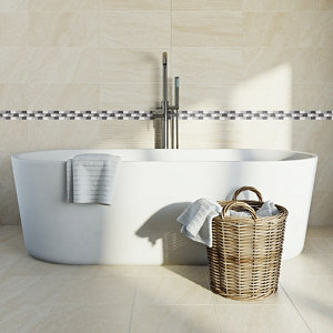 Listel "Akero" mix gris - l. 5 x L. 30 cm