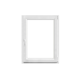 Fenêtre PVC blanc oscillo-battante 1 vantail droit h.105 x l.80 cm