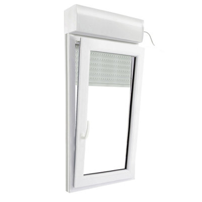 Fenêtre pvc 1 vantail oscillo battant droit avec volet roulant électrique GoodHome 60 x h.115 cm Uw 1 2 - vue 2