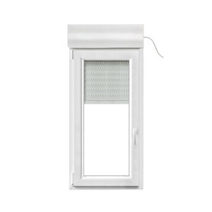 Fenêtre PVC blanc oscillo-battante 1 vantail + volet roulant h.115 x l.60 cm