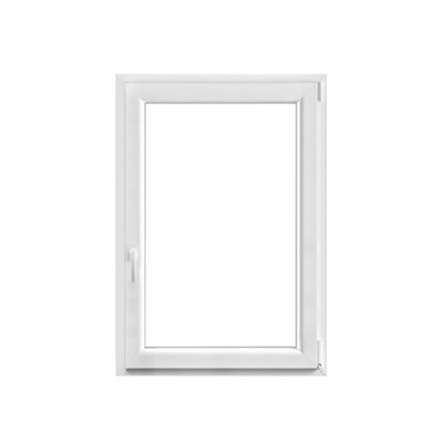 Fenêtre 1 vantail oscillo battante tirant droit double vitrage GoodHome en PVC .85 x H.118 cm - vue 2