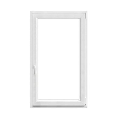 Fenêtre 1 vantail oscillo battante tirant droit double vitrage GoodHome en PVC .85 x H.138 cm - vue 2