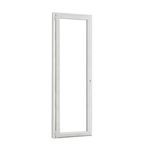 Porte-fenêtre PVC blanc 1 vantail gauche H.205 x l.80 cm
