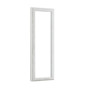 Porte-fenêtre PVC blanc 1 vantail droit H.205 x l.80 cm
