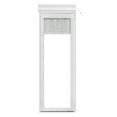 Porte fenêtre PVC 1 vantail tirant + volet roulant électrique GoodHome .80 x h.215 cm tirant droit - vue 2