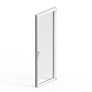 Porte-fenêtre aluminium blanc 1 vantail droit H.215 x l.80 cm