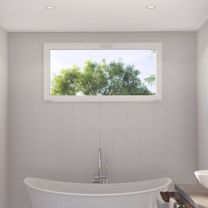 Châssis abattant aluminium 1 vantail blanc h.60 x l.120 cm