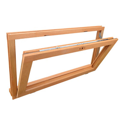 Fenêtre abattante par le haut double vitrage GoodHome en bois .85 x H.47 8 cm - vue 2