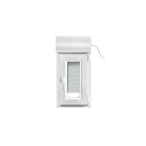 Fenêtre PVC blanc oscillo-battante 1 vantail droit + volet roulant h.65 x l.40 cm