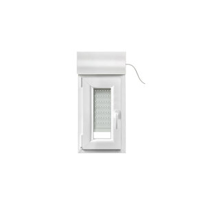 Fenêtre PVC blanc oscillo-battante 1 vantail gauche + volet roulant h.65 x l.40 cm
