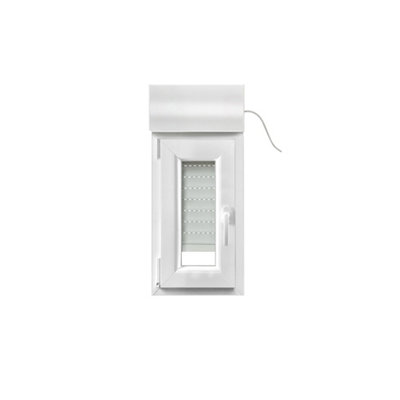 Fenêtre PVC 1 vantail oscillo battant + volet roulant électrique GoodHome .40 x h.75 cm tirant gauche - vue 2