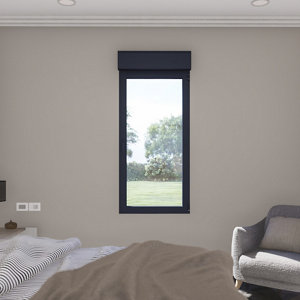 Fenêtre aluminium gris oscillo-battante 1 vantail droit + volet roulant h.75 x l.40 cm