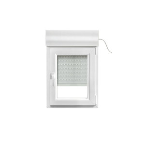 Fenêtre PVC blanc oscillo-battante 1 vantail droit + volet roulant h.75 x l.60 cm