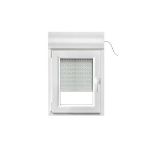 Fenêtre PVC blanc oscillo-battante 1 vantail gauche + volet roulant h.75 x l.60 cm