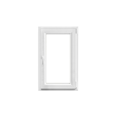 Fenêtre 1 vantail oscillo battante tirant droit double vitrage GoodHome en PVC .65 x H.98 cm - vue 2