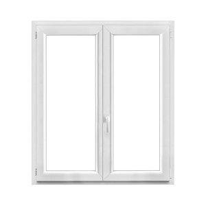 Fenêtre PVC blanc oscillo-battante 2 vantaux h.135 x l.120 cm