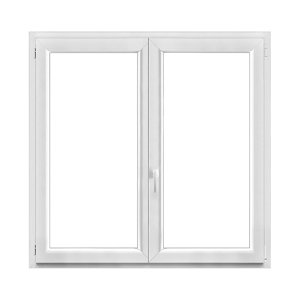 Fenêtre PVC blanc oscillo-battante 2 vantaux h.135 x l.140 cm