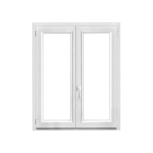 Fenêtre PVC blanc oscillo-battante 2 vantaux h.125 x l.100 cm