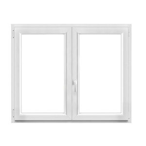 Fenêtre PVC blanc oscillo-battante 2 vantaux h.115 x l.140 cm