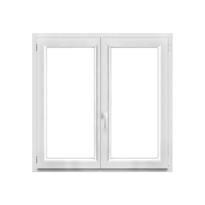 Fenêtre 2 vantaux oscillo battante tirant droit double vitrage GoodHome en PVC .125 x H.108 cm - vue 2