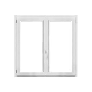Fenêtre PVC blanc oscillo-battante 2 vantaux h.105 x l.120 cm