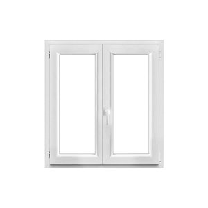 Fenêtre PVC blanc oscillo-battante 2 vantaux h.105 x l.100 cm