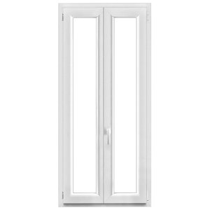 Fenêtre PVC blanc oscillo-battante 2 vantaux h.165 x l.80 cm