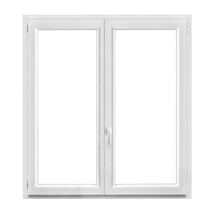 Fenêtre PVC blanc oscillo-battante 2 vantaux h.145 x l.140 cm