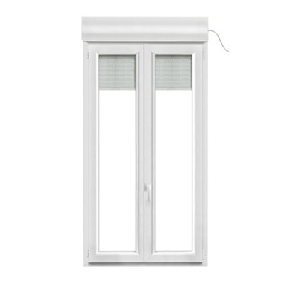 Fenêtre PVC 2 vantaux oscillo battant + volet roulant électrique GoodHome 100 x h.175 cm - vue 2