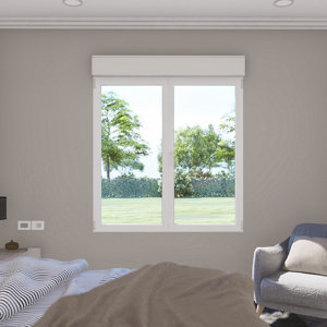 Fenêtre aluminium blanc oscillo-battante 2 vantaux + volet roulant h.105 x l.100 cm