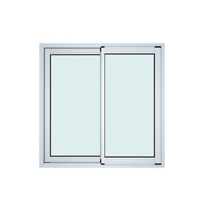 Fenêtre aluminium blanc coulissante 2 vantaux h.115 x l.120 cm