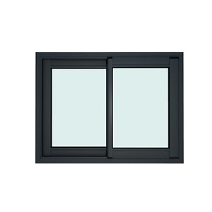 Fenêtre aluminium gris coulissante 2 vantaux h.75 x l.120 cm