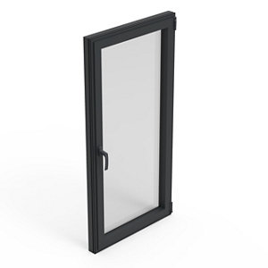 Fenêtre aluminium gris oscillo-battante 1 vantail droit h.95 x l.60 cm